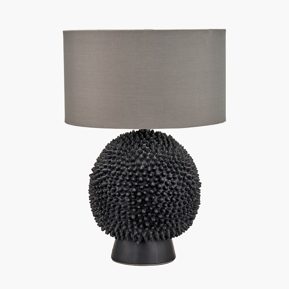 Wrenley Black Ceramic Sea Urchin Table Lamp - Base Only